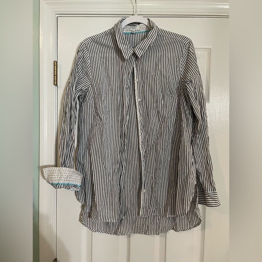 Striped button down